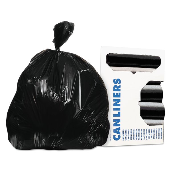 Accufit 55 gal Trash Bags, 40 in x 53 in, Premium, 0.9 mil, Black, 100 PK H8053TK R01